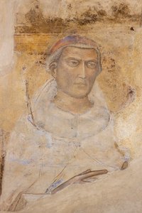 "Pyhän muotokuva (St. Yves Hélory?) (fresko) tekijältä Jacopo di Cione