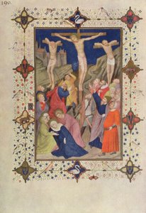 MS 11060-11061 Ristin tunnit: Ei mitään, Jeesus ristillä, Tres Riches Heures du Duc de Berrystä tekijältä Jacquemart de Hesdin