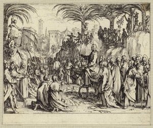 Jeesus Kristus saapuu Jerusalemiin (kaiverrus)