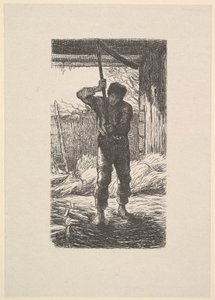 Mies puinti vehnää, 1853.