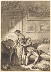 Kurja urhoollinen huijarin nainen tekijältä Jacques Aliamet and Antoine Jean Duclos after Jean Honoré Fragonard
