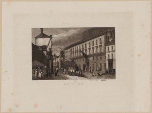 Hurskausvuori, ennen vuotta 1864 (akvatinta) tekijältä Jacques Alphonse (after) Testard