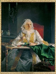 Mme Antoine Crozatin muotokuva ... (maalaus kankaalle) tekijältä Jacques Andre Joseph Camelot Aved