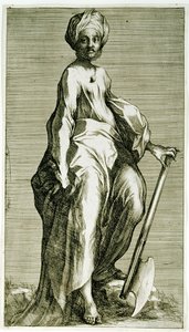 Pyhä Mattias, n. 1600-1616 (etsaus ja kaiverrus) tekijältä Jacques Bellange