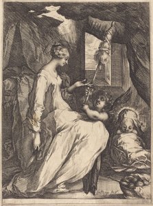 Madonna Spinning, 1615. tekijältä Jacques Bellange