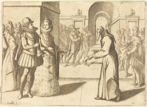 Capucio kiittää Baijerin kuningasta, 1612. tekijältä Jacques Callot