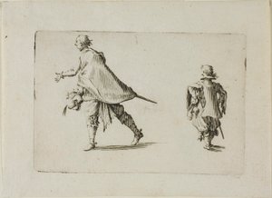 Herrasmies ja hänen palvelijansa, kappaleesta Caprices tekijältä Jacques Callot