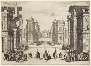 1. näytös sarjasta Soliman tekijältä Jacques Callot