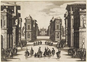 4. näytös sarjasta Soliman tekijältä Jacques Callot