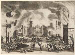 5. näytös, sarjasta Soliman tekijältä Jacques Callot