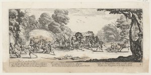 Postivaunujen ryöstö, sarjan ”Sodan kauhut” 8. osa tekijältä Jacques Callot