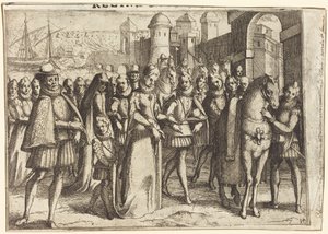 Saapuminen Valenciaan [etupuoli] tekijältä Jacques Callot