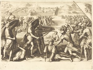 Hyökkäys luun ulkolinnoituksiin, n. 1614. tekijältä Jacques Callot