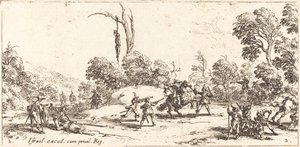 Matkustajien hyökkääminen moottoritiellä tekijältä Jacques Callot