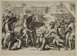 Bonen voimakkaan edistyksen hyökkäys tekijältä Jacques Callot