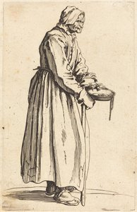 Kerjäläinen nainen Panin kanssa tekijältä Jacques Callot