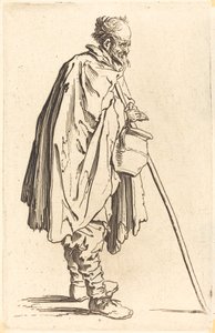 Kerjäläinen potin kanssa, n. 1622 tekijältä Jacques Callot