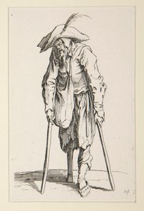 Puujalkainen kerjäläinen, The Beggars (Le mendiant a la jambe de bois) tekijältä Jacques Callot