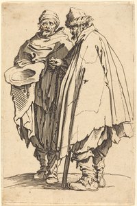 Sokea kerjäläinen ja seuralainen, c. 1622. tekijältä Jacques Callot