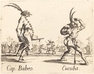 Korkki. Babeo ja Cucuba, n. 1622. tekijältä Jacques Callot