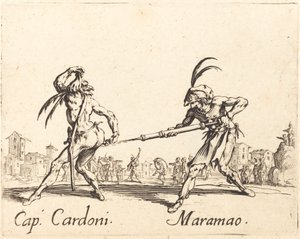 Korkki. Cardoni ja Maramao, n. 1622. tekijältä Jacques Callot