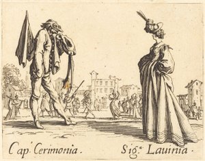 Korkki. Cerimonia ja Siga. Lavinia, c. 1622. tekijältä Jacques Callot