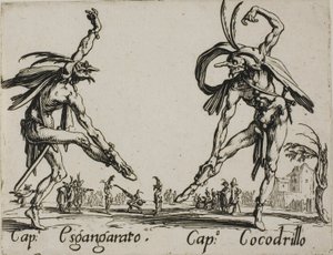 Kapteeni Esgangarato - Kapteeni Cocodrillo, levy 14, Balli di Sfessania -lehti tekijältä Jacques Callot