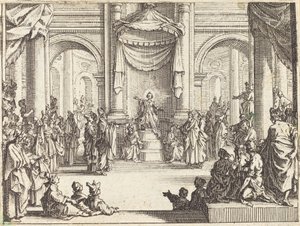 Kristus kiistelee lääkäreiden kanssa, 1635. tekijältä Jacques Callot