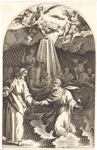 Kristus kävelee veden päällä [ensimmäinen levy] tekijältä Jacques Callot