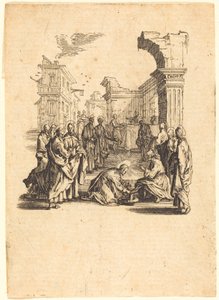 Kristus pesee apostolien jalkoja tekijältä Jacques Callot