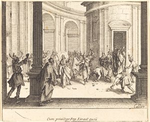 Kristus ja aviorikoksesta vangittu nainen tekijältä Jacques Callot