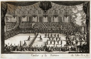 Combat a la barriere: turnaus ... (kaiverrus) tekijältä Jacques Callot