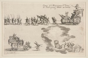 Taistella? la Barri?re, Entr?e du Prince de Plaltzbourg tekijältä Jacques Callot