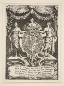Taistella? la Barri?re, Frontispiece, The Arms of Lorraine-Chevreuse tekijältä Jacques Callot