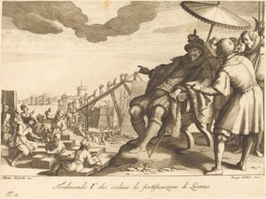 Livornon sataman rakentaminen ja linnoitus tekijältä Jacques Callot