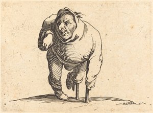 Cripple kainalosauvalla ja puisella jalalla tekijältä Jacques Callot