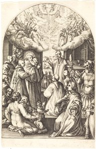 Pyhän Benedictin kuolema tekijältä Jacques Callot