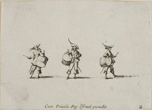 Poraa rumpuilla, kaksi levyä The Military Exercisesista tekijältä Jacques Callot