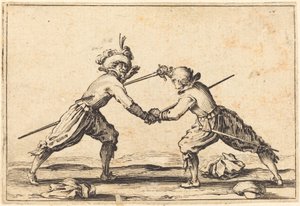 Kaksintaistelu miekkojen kanssa tekijältä Jacques Callot