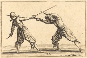 Kaksintaistelu miekkojen ja tikarien kanssa tekijältä Jacques Callot