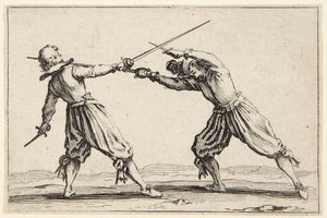 Kaksintaistelu miekoin ja tikarein tekijältä Jacques Callot