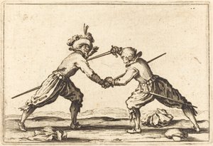 Kaksintaistelu miekkojen kanssa, c. 1622.