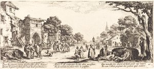 Kuolevat sotilaat tienvarrella tekijältä Jacques Callot