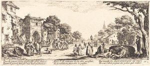 Kuolevat sotilaat tienvarrella tekijältä Jacques Callot