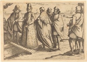 Laivaannousu Genovassa tekijältä Jacques Callot
