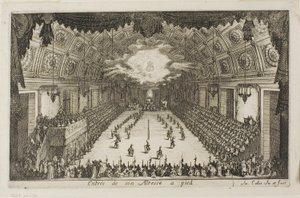 Hänen korkeutensa sisääntulo jalkaisin, The Combat at the Barrierista tekijältä Jacques Callot