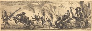 M. de Couvongen ja M. de Chalabren kirjoitus [lisälevy], 1627. tekijältä Jacques Callot