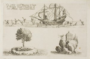 M. le Comte de Brionnen, Hänen korkeutensa suurkammariherra, Jasonia edustava osallistuminen sarjasta The Combat at the Barrier tekijältä Jacques Callot
