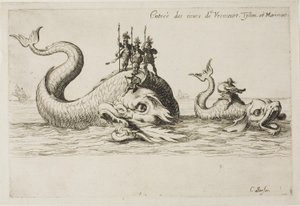 Mm:n sisääntulo. de Vroncourt, Tyllon ja Marimont, The Combat at the Barrierista tekijältä Jacques Callot
