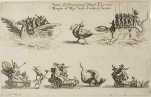 Monseigneur Henry de Lorraine, Marquis de Moy, Pirandre-nimellä, The Combat at the Barrier -sarjasta tekijältä Jacques Callot